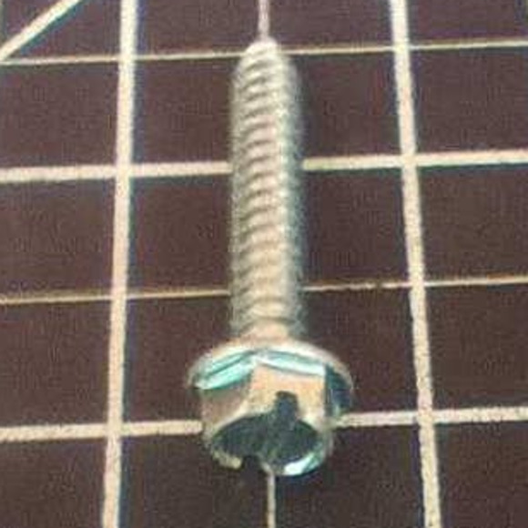 Lot of 50  #14 x 1-1/2" Self Tapping Sheet Metal Screws, Slotted Hex Washer Head - Picture 3 of 5